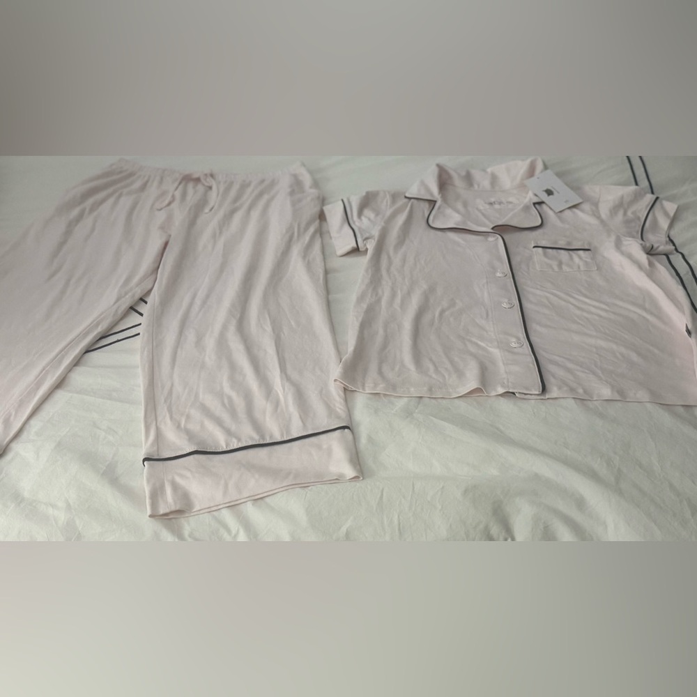 NWT The Cat’s Pajamas S Light Pink Classic Pima Knit Capri